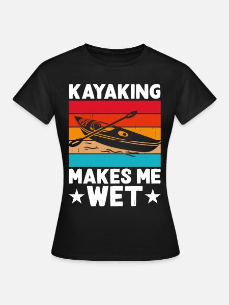 Kajak Kajakfahrer Kajaker - Frauen T-Shirt - Schwarz