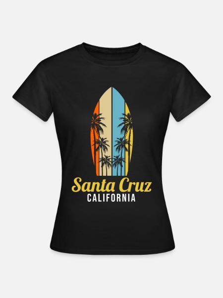 California Surfing Santa Cruz - Women's T-Shirt - black
