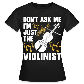 Violoniste violoniste - T-shirt Femme - noir - Devant - AI Model Female 172 dark (172cm)