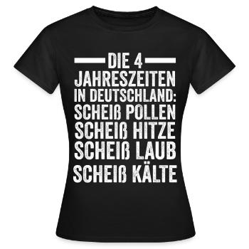 Die 4 Jahreszeiten In Deutschland - Frauen T-Shirt - Schwarz - Vorne - AI Model Female 172 dark (172cm)