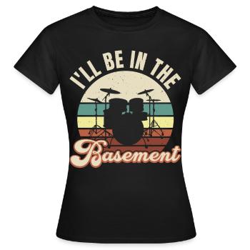 Batterie Batteur Batteur - T-shirt Femme - noir - Devant - AI Model Female 172 dark (172cm)