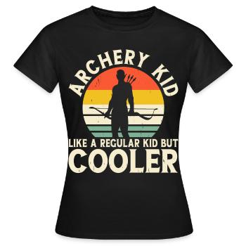 Bogenschütze Bogenschießen - Frauen T-Shirt - Schwarz - Vorne - AI Model Female 172 dark (172cm)