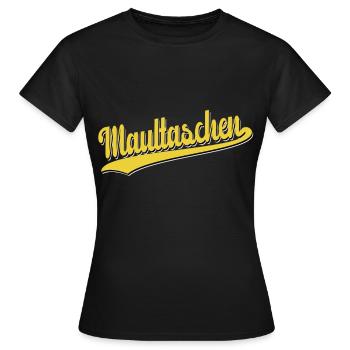 Maultaschen Outfit im vintage Retro Stil - Frauen T-Shirt - Schwarz - Vorne - AI Model Female 172 dark (172cm)