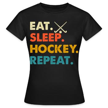 Hockey - T-shirt Femme - noir - Devant - AI Model Female 172 dark (172cm)