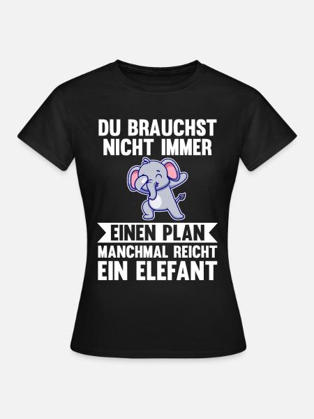 Elefant Elefanten - Frauen T-Shirt - Schwarz