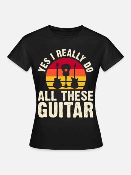 Gitarrist Gitarre - Frauen T-Shirt - Schwarz