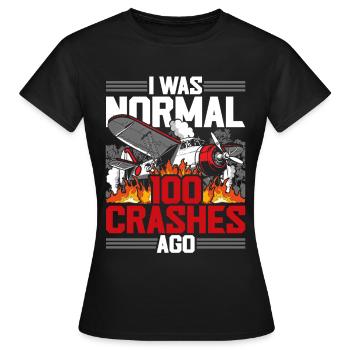 Modèle d’avion modèle d’avion I était normal - T-shirt Femme - noir - Devant - AI Model Female 172 dark (172cm)