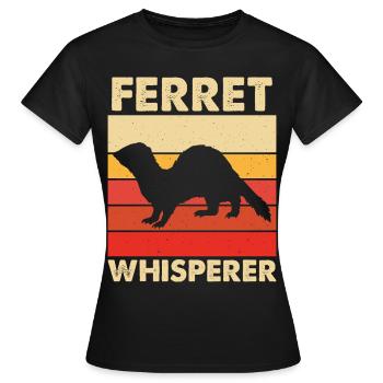 Frettchen - Frauen T-Shirt - Schwarz - Vorne - AI Model Female 172 dark (172cm)
