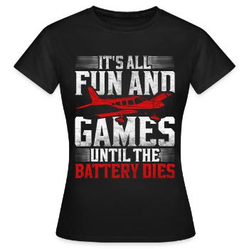 Maquette d’avion Maquette d’avion - T-shirt Femme - noir - Devant - AI Model Female 172 dark (172cm)