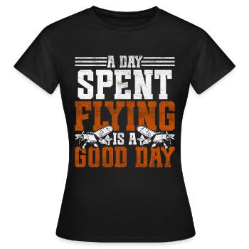 Maquette d’avion Maquette d’avion - T-shirt Femme - noir - Devant - AI Model Female 172 dark (172cm)