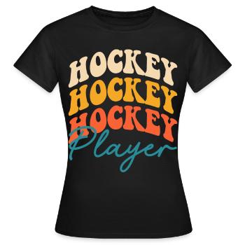 Hockey - T-shirt Femme - noir - Devant - AI Model Female 172 dark (172cm)
