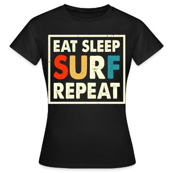 Surfeur - T-shirt Femme - noir - Devant - AI Model Female 172 dark (172cm)