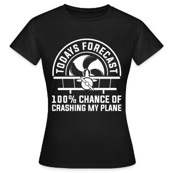 Modèle réduit d’avion Modèle d’avion Crashing My Plane - T-shirt Femme - noir - Devant - AI Model Female 172 dark (172cm)