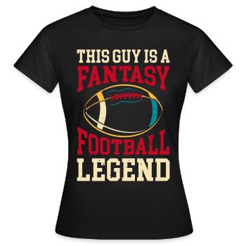 Fantasy Football - Women's T-Shirt - black - Front - AI Model Female 172 dark (172cm)