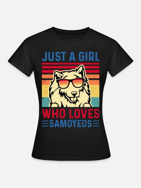 Samojede Hund - Frauen T-Shirt - Schwarz
