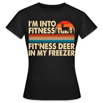 Jagen Jäger - Frauen T-Shirt - Schwarz - Vorne - AI Model Female 172 dark (172cm)