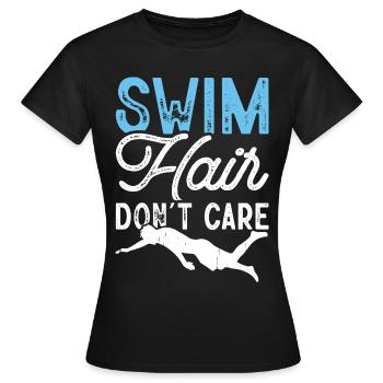 Flotteur de natation - T-shirt Femme - noir - Devant - AI Model Female 172 dark (172cm)