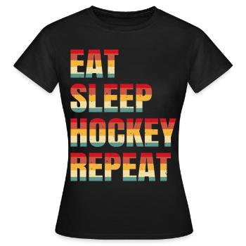 Hockey - T-shirt Femme - noir - Devant - AI Model Female 172 dark (172cm)