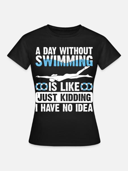 Schwimmen Schwimmer - Frauen T-Shirt - Schwarz