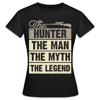 Jagen Jäger - Frauen T-Shirt - Schwarz - Vorne - AI Model Female 172 dark (172cm)