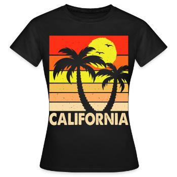 Kalifornien - Frauen T-Shirt - Schwarz - Vorne - AI Model Female 172 dark (172cm)