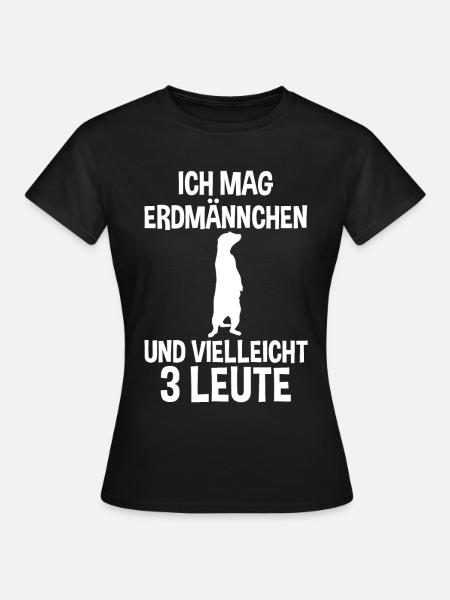 Erdmännchen - Frauen T-Shirt - Schwarz
