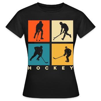 Hockey - T-shirt Femme - noir - Devant - AI Model Female 172 dark (172cm)