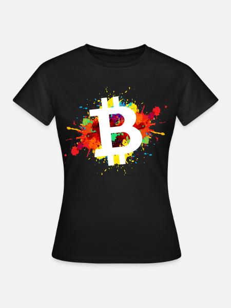Bitcoin Krypto Kryptowährung - Frauen T-Shirt - Schwarz