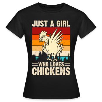 Chickens Chicken - Women's T-Shirt - black - Front - AI Model Female 172 dark (172cm)