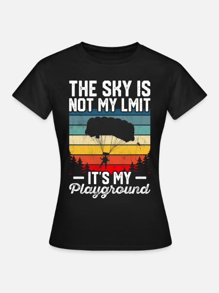 Fallschirmspringer - Frauen T-Shirt - Schwarz