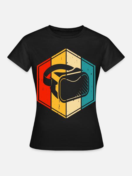 VR Virtuel Reality - Frauen T-Shirt - Schwarz