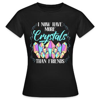 Cristaux de guérison des cristaux - T-shirt Femme - noir - Devant - AI Model Female 172 dark (172cm)