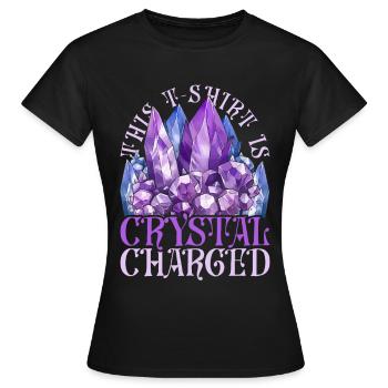 Cristaux de guérison de cristal - T-shirt Femme - noir - Devant - AI Model Female 172 dark (172cm)
