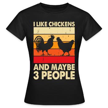 Chickens Chicken - Women's T-Shirt - black - Front - AI Model Female 172 dark (172cm)