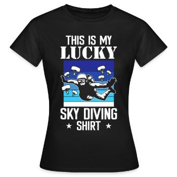 Skydive skydiving - Women's T-Shirt - black - Front - AI Model Female 172 dark (172cm)