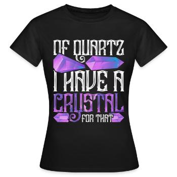 Cristaux de guérison de cristal de quartz - T-shirt Femme - noir - Devant - AI Model Female 172 dark (172cm)