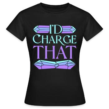 Cristaux de guérisseur de cristal Je facturerais ça - T-shirt Femme - noir - Devant - AI Model Female 172 dark (172cm)