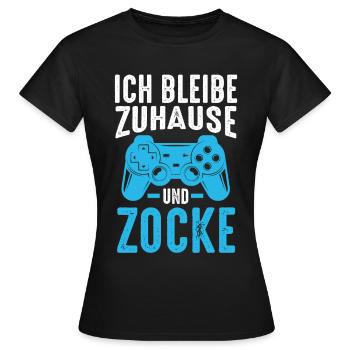Zocker Zocken Gamer - Frauen T-Shirt - Schwarz - Vorne - AI Model Female 172 dark (172cm)