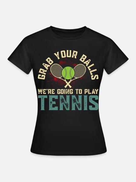 Tennis - Frauen T-Shirt - Schwarz