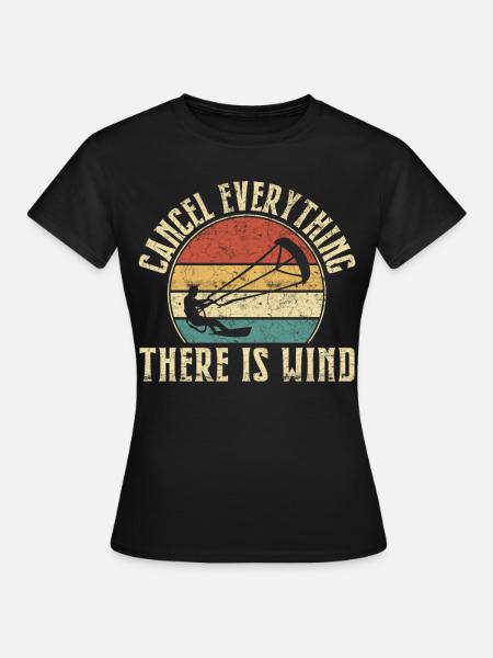 Kitesurf Kitesurfer Kiteboard Kitesurfen - T-shirt dam - svart