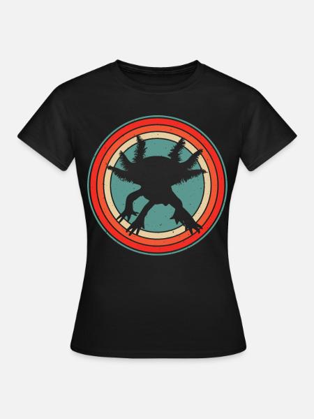 Axolotl - Frauen T-Shirt - Schwarz