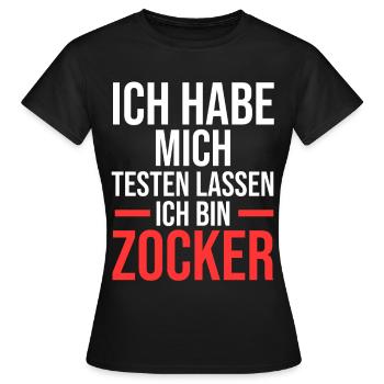 Zocker Zocken Gamer - Frauen T-Shirt - Schwarz - Vorne - AI Model Female 172 dark (172cm)
