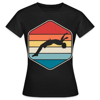 Flotteur de natation - T-shirt Femme - noir - Devant - AI Model Female 172 dark (172cm)
