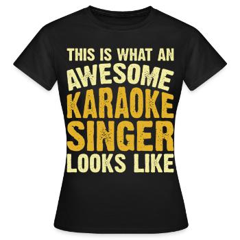 Karaoké - T-shirt Femme - noir - Devant - AI Model Female 172 dark (172cm)
