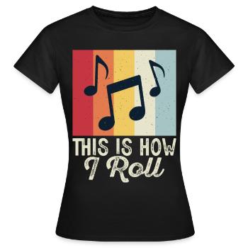 Partitions musicales Musiciens - T-shirt Femme - noir - Devant - AI Model Female 172 dark (172cm)