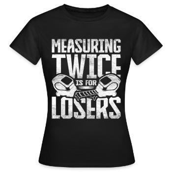 Floor layers, tilers, screed layers - Women's T-Shirt - black - Front - AI Model Female 172 dark (172cm)