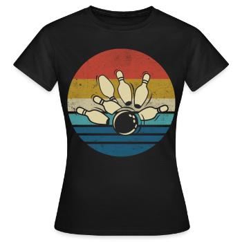 Bowling - Frauen T-Shirt - Schwarz - Vorne - AI Model Female 172 dark (172cm)