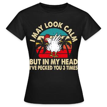 Chickens Chicken - Women's T-Shirt - black - Front - AI Model Female 172 dark (172cm)