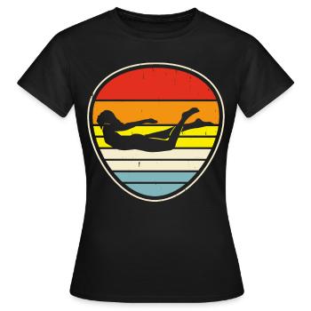 Flotteur de natation - T-shirt Femme - noir - Devant - AI Model Female 172 dark (172cm)