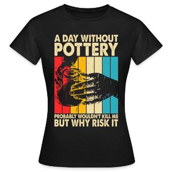 Poterie Poterie Poterie - T-shirt Femme - noir - Devant - AI Model Female 172 dark (172cm)